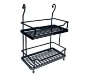 Полка двойная ALBA QCWJ216B-3 280x180x405мм, черный матовый