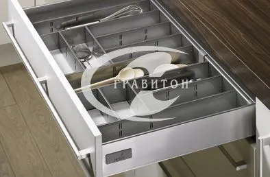 Организация для столовых приборов, ширина 400 мм, сталь