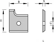 172144 Нож твердосплавный профильный 12x14.5x2мм R=3мм HL Board 05 Leuco