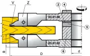 03.01.02 Фрезы для производства филенчатых дверей. Контрпрофиль нижний. Комплект 03.01