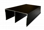 Направляющий профиль двойной верхний Черный L= 5.4м. slim (6 шт)