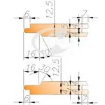 03-10-30-В Фрезы для изгот. Евровагонки 160*40*26 с нап. пласт. Р6М5 (полка-10мм). к-т из 5-ти фрез + 2 кольца