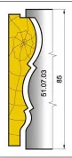 51.07.03 Ножи профильные наличник L=85 мм.