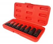 Набор головок ударных HEX 1/2" H5-19мм , длина 60мм (в кейсе) 8шт JTC