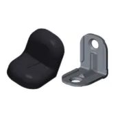 Уголок крепежный с пластиковой крышкой, черный, уп 1000шт