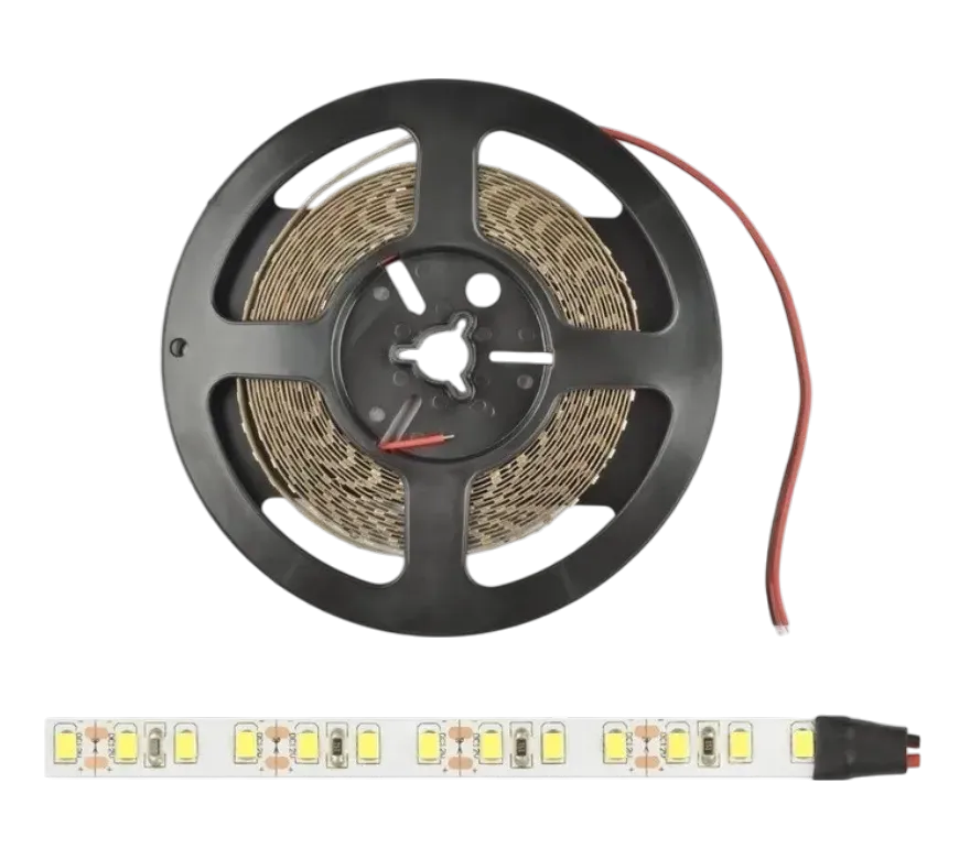 Светодиодная лента SMD2835-600-12 IP33 белая теплая 120 120 9,6W 5000х8х2 DC12 840