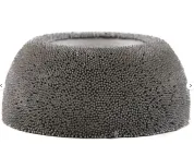 NS109 Полусфера шероховальная, Ø63,1x26,9мм, AH 9,5мм, 230 Grit