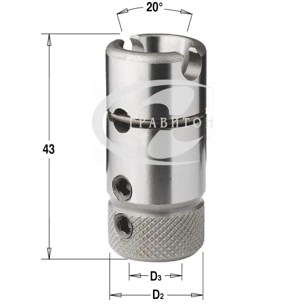 Патрон для свёрел на станок Morbidelli D=10x20 LT=43 LH