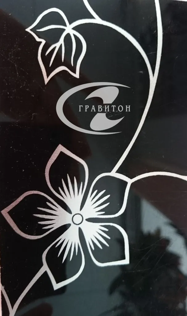 9604 МДФ АКРИЛ 3D 19 X 1220 X 2440 ЧЕРНЫЙ ЦВЕТОК