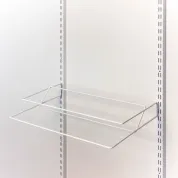 Обувница навесная двухъярусная 607 мм, белая