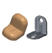 Уголок крепежный с пластиковой крышкой, вишневый, уп 1000шт