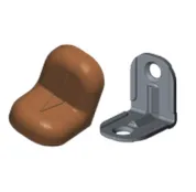 Уголок крепежный с пластиковой крышкой, ясень, уп 1000шт