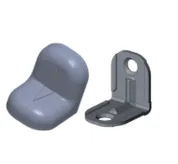 Уголок крепежный с пластиковой крышкой, металик, уп 1000шт