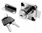 Замок прямоугольный хром D19х22, уп шт