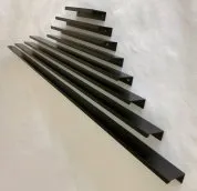 Ручка торцевая прямоугольная 2*352/800, ширина 32 мм (240), черный матовый
