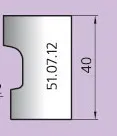 51.07.12 Ножи профильные  L=40 мм.