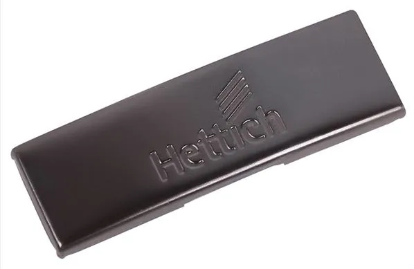 Заглушка для консоли петли Sensys, стальная, с логотипом Hettich, черный обсидиан