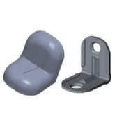 Уголок крепежный с пластиковой крышкой, серый, уп 1000шт