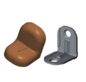 Уголок крепежный с пластиковой крышкой, бук, уп 1000шт