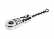 Трещотка укороченная 1/4" на шарнире с фиксацией, с металлической рукояткой, длина 124мм JTC /1