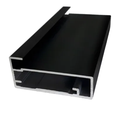 Профиль фасадный 45х20  под стекло 4 мм ЧЕРНЫЙ МАТОВЫЙ (L-5.4м) уп-8 шт.