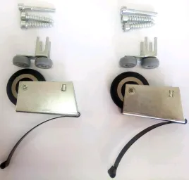 Комплект роликов С асимметрия 39мм. усиленные (верхний ролик на подшипнике) уп. 100шт Mebax