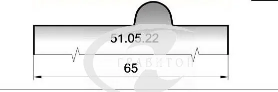 51.05.22 Ножи профильные для плинтуса L=70 мм.