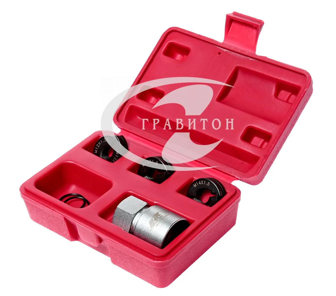 Набор для восстановления резьбы шпилек колес (M12x1.25, М12х1.5, М14х1.5) в кейсе JTC