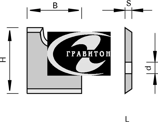 172142 Нож твердосплавный профильный 14,5*12x2мм R=2мм HL Board 05 Leuco