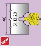 51.13.20 Ножи профильные вагонка L=40 мм.