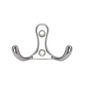 Крючок Н5506 2-х рожковый, хром (алюминий)