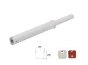 Нажимной толкатель фасадов с магнитом, врезной, белый, 19N, d10