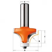 Фреза по иск.камню внутр.радиус R=6,35 (нижн. подш.картридж) S=12 D=25,4