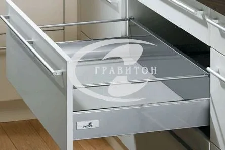 Комплект короба InnoTech полного выдвижения с Silent System, NL300, H144, релинги, цвет серый