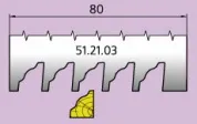 51.21.03 Ножи профильные штапик L=80 мм.