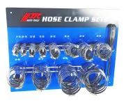 Набор хомутов червячных ZN12-ZN90 (120шт) с гибким воротком 7мм (стенд) JTC