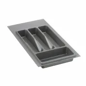 Лоток для столовых приборов в базу 300-350мм (265х485х45мм), металлик