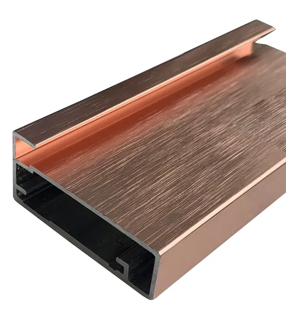 Профиль фасадный 45х20  под стекло 4 мм НЕРЖАВЕЙКА медь (L-2,9м) уп.- 8 шт.