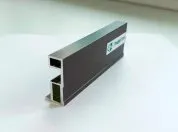 Вертикальный профиль квадрат Графит матовый L= 5.4м. slim (12 шт)