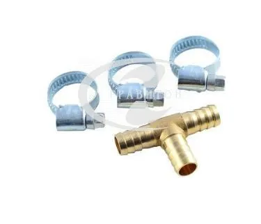 Разветвитель Т-образный "елочка" 10мм + хомуты (в блистере)