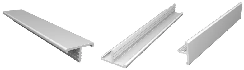 Кромочный профиль для плиты 18 мм, загиб двухсторонний 3мм, хром матовый (L-2.9 м)