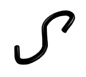 Крючок для рейлинга одинарный, мат.черный