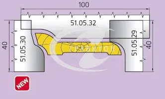 51.05.30 Ножи профильные  для плинтуса L=40 мм.