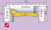 51.05.32 Ножи профильные  для плинтуса L=100 мм.
