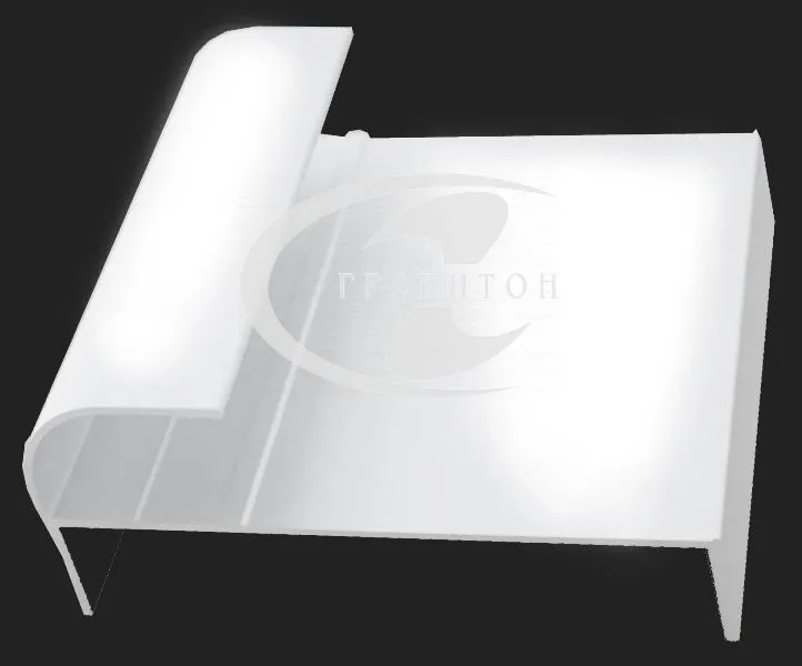 Упор фасонный Белый глянец L= 5.4м. уп. 10шт