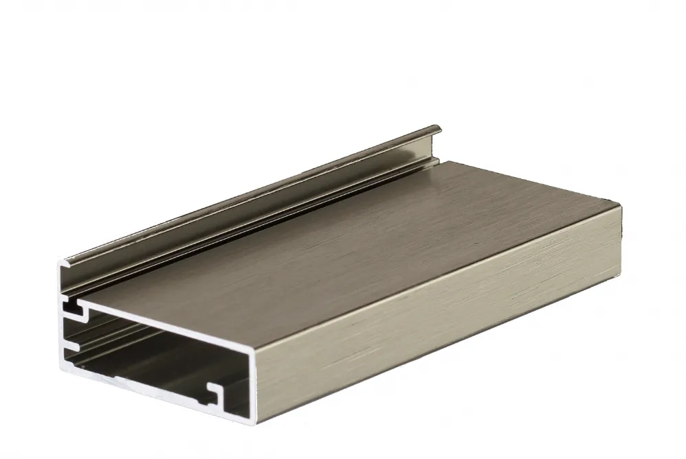 Профиль фасадный 45х20, фасад 3 мм, под стекло 4 мм НЕРЖАВЕЙКА темная (L- 2,9 м)