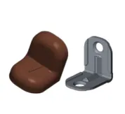 Уголок крепежный с пластиковой крышкой, вишня, уп 1000шт