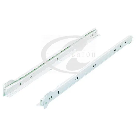 Роликовая направляющая  FR 302 L/500, белая, длина ящика 500мм, нагрузочная способность 18 кг