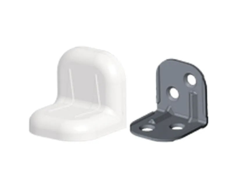 Уголок крепежный с пластиковой крышкой, черный тип 2