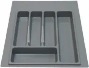 Лоток для столовых приборов в базу 400-450мм (385х485х45мм), металлик